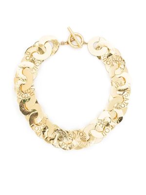 Patou collier à logo gravé - Or