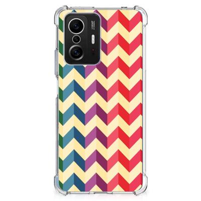 Xiaomi 11T | 11T Pro Doorzichtige Silicone Hoesje Zigzag Multi Color Xiaomi 11T | 11T Pro Doorzichtige Silicone Hoesje Zigzag Multi Color