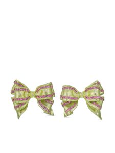 Anabela Chan boucles d'oreilles Mini Bow Tie en or 18ct - Vert