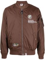 AAPE BY *A BATHING APE® veste bomber à patch logo - Marron