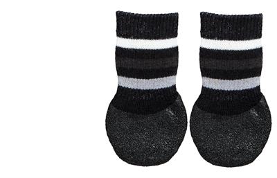 TRIXIE HONDENSOKKEN ANTI-SLIP MET RUBBERLAAG RONDOM ZWART XS-S 2 ST