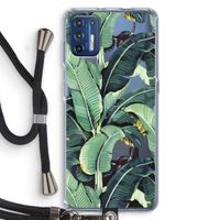 Bananenbladeren: Motorola Moto G9 Plus Transparant Hoesje met koord