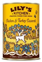 Lily's Kitchen Chicken & Turkey Casserole Kip, Turkije Volwassen 400 g - thumbnail