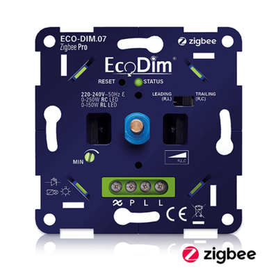 ECODIM | LED Dimmer Zigbee Pro | Druk/Draai | 0-250W | RLC | ECODIM | ECODIM | ECODIM | ECODIM