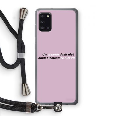 uw waarde daalt niet: Samsung Galaxy A31 Transparant Hoesje met koord