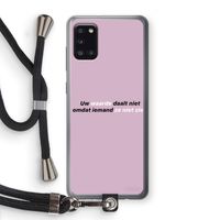 uw waarde daalt niet: Samsung Galaxy A31 Transparant Hoesje met koord