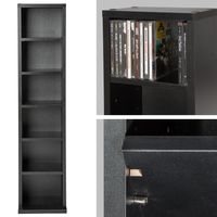 CD-rek dvd rek staand model zwart 90x21x16 cm 401701 - thumbnail