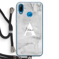 Ivory Marble: Huawei P20 Lite Transparant Hoesje met koord