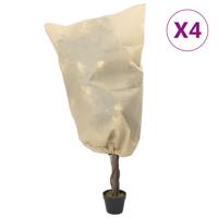 VidaXL Plantenhoezen met trekkoord 4 st 70 g/m² 0,8x1 m