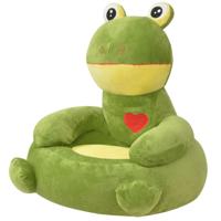 Pluche kinderstoel kikker groen