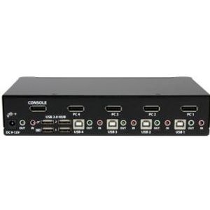 StarTech.com 4-poort USB DisplayPort KVM-switch met Audio