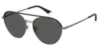 Polaroid zonnebril 2107/S/X heren cat. 3 ovaal RVS zilver/grijs - thumbnail