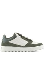 Emporio Armani logo-debossed panelled sneakers - Vert