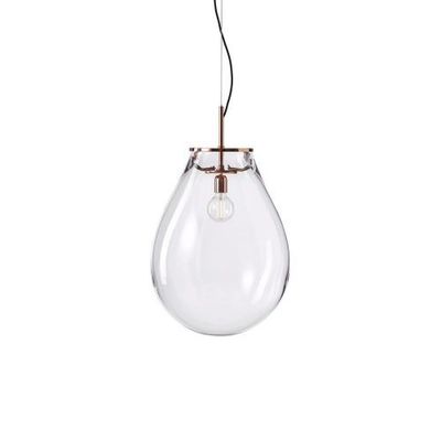 Bomma Tim Medium Hanglamp - Transparant - Koper