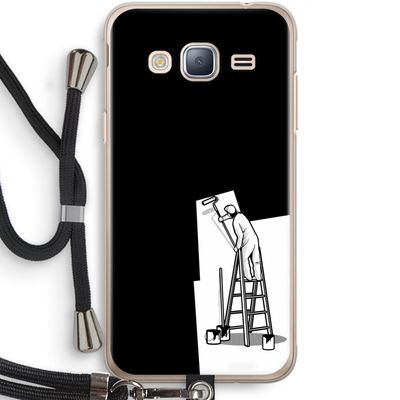 Musketon Painter: Samsung Galaxy J3 (2016) Transparant Hoesje met koord
