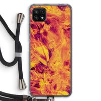 Eternal Fire: Samsung Galaxy A22 5G Transparant Hoesje met koord