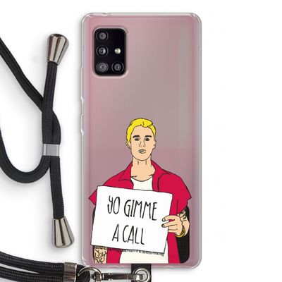 Gimme a call: Samsung Galaxy A51 5G Transparant Hoesje met koord