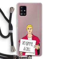 Gimme a call: Samsung Galaxy A51 5G Transparant Hoesje met koord