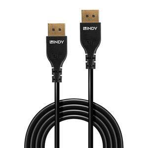 LINDY 36460 DisplayPort AV Aansluitkabel [1x DisplayPort stekker - 1x DisplayPort stekker] 0.5 m Zwart