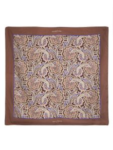 Maison Margiela foulard en soie à motif cachemire - Marron