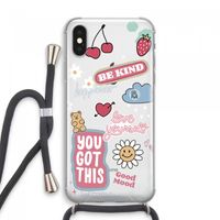 Positivity: iPhone XS Max Transparant Hoesje met koord