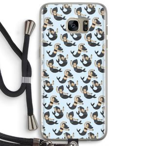 Zeemeermin: Samsung Galaxy S7 Edge Transparant Hoesje met koord