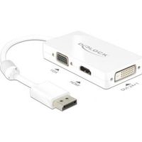 Delock 62655 Adapter DisplayPort 1.1 male > VGA / HDMI / DVI female Passief wit - thumbnail