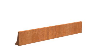 Keerwand cortenstaal recht 200x30cm.