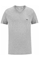 Lacoste Regular Fit T-Shirt V-hals grijs, Effen - thumbnail