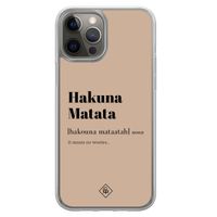 iPhone 12 (Pro) hybride hoesje - Hakuna matata
