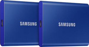 Samsung Portable SSD T7 1TB Blauw  - Duo Pack