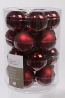 20 kerstballen ossenbloed glans 60 mm - Ksd