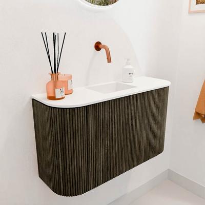 Toiletmeubel Mondiaz Joya | 73.2 cm | Meubelkleur Shadow | Faye wastafel Talc Midden | Zonder kraangat(en) Toiletmeubel Mondiaz Joya | 73.2 cm | Meubelkleur Shadow | Faye wastafel Talc Midden | Zonder kraangat(en)