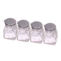 8x Weckpotjes/kruidenierspotjes grijs 90 ml met beugelsluiting