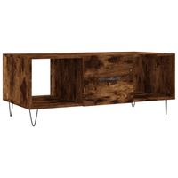 vidaXL Salontafel 102x50x40 cm bewerkt hout gerookt eikenkleurig