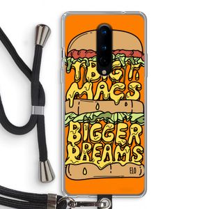Big Macs Bigger Dreams: OnePlus 8 Transparant Hoesje met koord