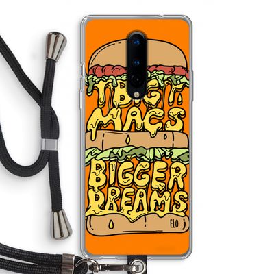 Big Macs Bigger Dreams: OnePlus 8 Transparant Hoesje met koord