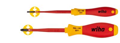 Sleufkop Phillips-schroevendraaierset SoftFinish electric slimFix, 2-delig Wiha