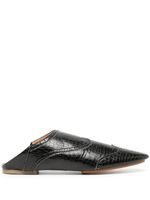 Comme des Garçons TAO chaussons d'inspiration western en cuir - Noir