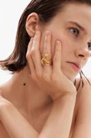 Vergulde ring blad hart Zalio - MATERIAL FINISHES - S