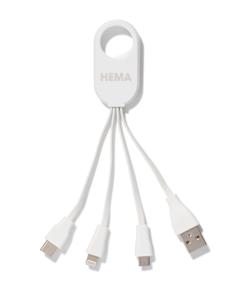 HEMA 4-in-1 USB Laadkabel, USB-C, Micro USB & 8 Pin