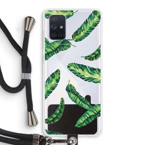 Lange bladeren: Samsung Galaxy A71 Transparant Hoesje met koord