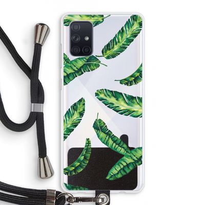 Lange bladeren: Samsung Galaxy A71 Transparant Hoesje met koord
