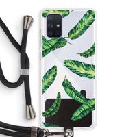 Lange bladeren: Samsung Galaxy A71 Transparant Hoesje met koord