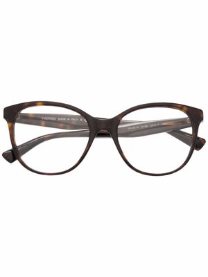 VALENTINO GARAVANI EYEWEAR lunettes de vue VLTN à monture carrée - Marron
