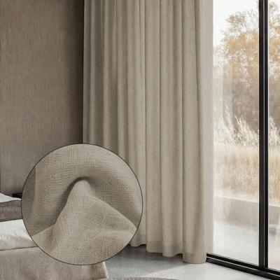 Sale: -35% | Gordijnen Met Linnen Look - Haken - Beige 250x300 Cm - - Dekbed-Discounter.nl