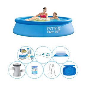 Alles in 1 Zwembad Pakket - 8-delig - Intex Easy Set Rond 244x61 cm