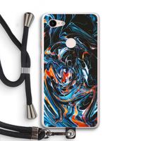 Black Unicorn: Pixel 3 XL Transparant Hoesje met koord
