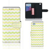 Huawei Ascend P8 Lite | Telefoon Hoesje | Waves Yellow