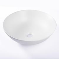 QeramiQ Dely Waskom - 38.5x38.5x14cm - keramiek - rond - mat wit SW1102403